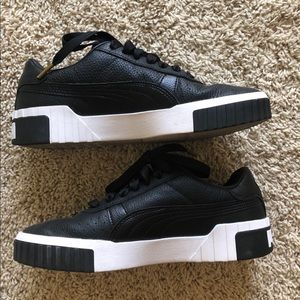 Puma black leather sneaker. Brand new